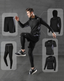 5 Pcs/Set Men's Compression Sportswear Suits Quick Dry Plus Size