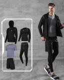 5 Pcs/Set Men's Compression Sportswear Suits Quick Dry Plus Size