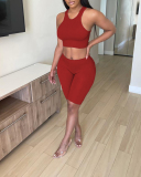 Women's Fashion New Sports Vest Yoga Two-Piece Solid Color S-XL