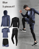 5 Pcs/Set Men's Compression Sportswear Suits Quick Dry Plus Size