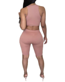 Women's Fashion New Sports Vest Yoga Two-Piece Solid Color S-XL