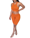 Women's Fashion New Sports Vest Yoga Two-Piece Solid Color S-XL
