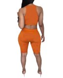 Women's Fashion New Sports Vest Yoga Two-Piece Solid Color S-XL