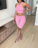 Women's Fashion New Sports Vest Yoga Two-Piece Solid Color S-XL