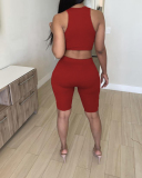 Women's Fashion New Sports Vest Yoga Two-Piece Solid Color S-XL