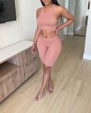 Women's Fashion New Sports Vest Yoga Two-Piece Solid Color S-XL