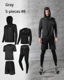 5 Pcs/Set Men's Compression Sportswear Suits Quick Dry Plus Size