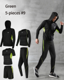 5 Pcs/Set Men's Compression Sportswear Suits Quick Dry Plus Size