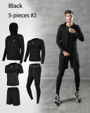 5 Pcs/Set Men's Compression Sportswear Suits Quick Dry Plus Size