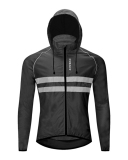 Thin Hooded Caps Reflective Running Jackets Windproof Water Rain Repellent Cycling Windbreaker Coat Bike Sports Jackets