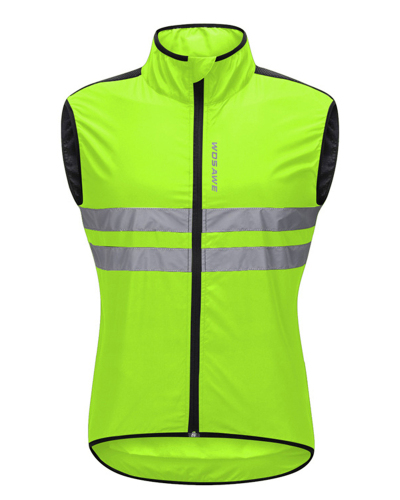 High Visibility Cycling Vest Reflective MTB Sleeveless Windproof Windbreaker Bike Bicycle Jersey Safety Vest Wind Coat