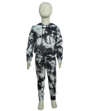 Pullover Tie-Dye Fashion Sports Trend Children's Two-Piece Set