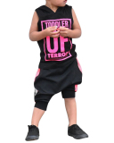 Hipster Hip-Hop Letter Printing Two-Piece Set