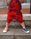 Children's Pullover Tie-Dye Sleeveless Hooded Two-Piece Set