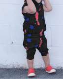 Children's Pullover Tie-Dye Sleeveless Hooded Two-Piece Set