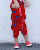 Children's Pullover Tie-Dye Sleeveless Hooded Two-Piece Set