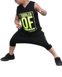 Hipster Hip-Hop Letter Printing Two-Piece Set