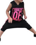 Hipster Hip-Hop Letter Printing Two-Piece Set