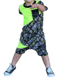 Trendy Children's Hip Hop Stitching Two-Piece Set