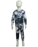 Pullover Tie-Dye Fashion Sports Trend Children's Two-Piece Set
