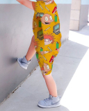 New Trendy Kids Cartoon Print Short-Sleeved Two-Piece Set