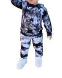Pullover Tie-Dye Fashion Sports Trend Children's Two-Piece Set