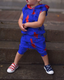 Children's Pullover Tie-Dye Sleeveless Hooded Two-Piece Set