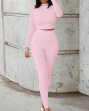 Solid Color Slim Long Sleeve Breathable Trend Sports Suit