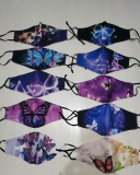 Winter Butterfly Printed Cotton Warm and Dustproof Washing Cloth Masks