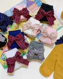 Summer New Kids Bow Solid Color Middle Socks