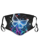 Winter Butterfly Printed Cotton Warm and Dustproof Washing Cloth Masks
