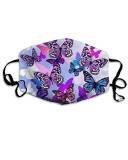 Winter Butterfly Printed Cotton Warm and Dustproof Washing Cloth Masks