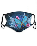 Winter Butterfly Printed Cotton Warm and Dustproof Washing Cloth Masks