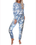 Women's Outer Wear Home Set Autumn and Winter New Tie-Dye Printing Pajamas S-3XL