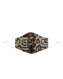 Fashion Leopard Print Sequin Hanging Ear Thin Double-layer Dustproof Anti-smog Masks