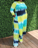 Plus Size Women's Sexy Long-sleeved Split Fashion Smock Blouse Pants Two-piece Suit XL-5XL