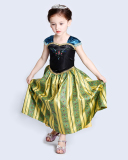Summer Frozen Girls Anna Slim Halloween Princess Dress