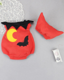 Children's Halloween Performance Costume Pumpkin Jumpsuit and Hat Three-Piece Set