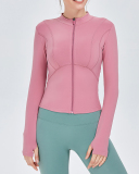 Sports Jacket Slim Women's Zipper Long-Sleeved Sports Yoga Top S-XL
