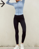 Woman Zipper Long Sleeve Sports Jacket Quick-Drying Slimming Sports Top S-XL