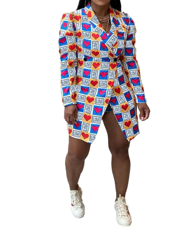 Women Letter Printing Long Sleeve Coat Tops S-XL 