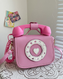 Female Fashion Creative Gradient Color Funny Simulation Phone Messenger Bag