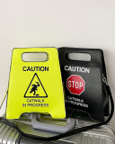 Female Fashion Creative Spoof Stop Sign Forbidden to Drive PU Messenger Bag