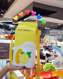 Female Fashion Creative Funny Small Fresh Lemon Strawberry Fruit Milk Box Messenger Bag