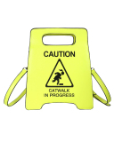Female Fashion Creative Spoof Stop Sign Forbidden to Drive PU Messenger Bag