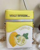 Fashion Funny Small Fresh Embroidery Strawberry Lemon Fruit Straw Messenger Bag