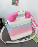 Female Fashion Creative Gradient Color Funny Simulation Phone Messenger Bag