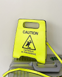 Female Fashion Creative Spoof Stop Sign Forbidden to Drive PU Messenger Bag