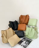 New Fashion One-Shoulder Simple Portable Messenger Large-Capacity Retro Bucket Bag