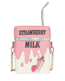 Fashion Funny Small Fresh Embroidery Strawberry Lemon Fruit Straw Messenger Bag